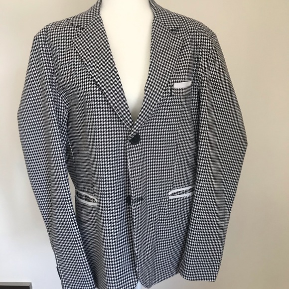 Black and White Men’s Blazer - Picture 1 of 2